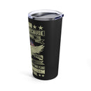 Eternal Vigilance: Unyielding Dedication of Veterans Defending the Flag, Embodied in our 20oz Military Design Tumbler