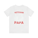 Proud Veteran & Loving Papa: Military Design T-Shirt with Dual Titles