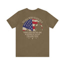 Saluting Sacrifice: Thank You to All Who Defend the Flag Military T-Shirt