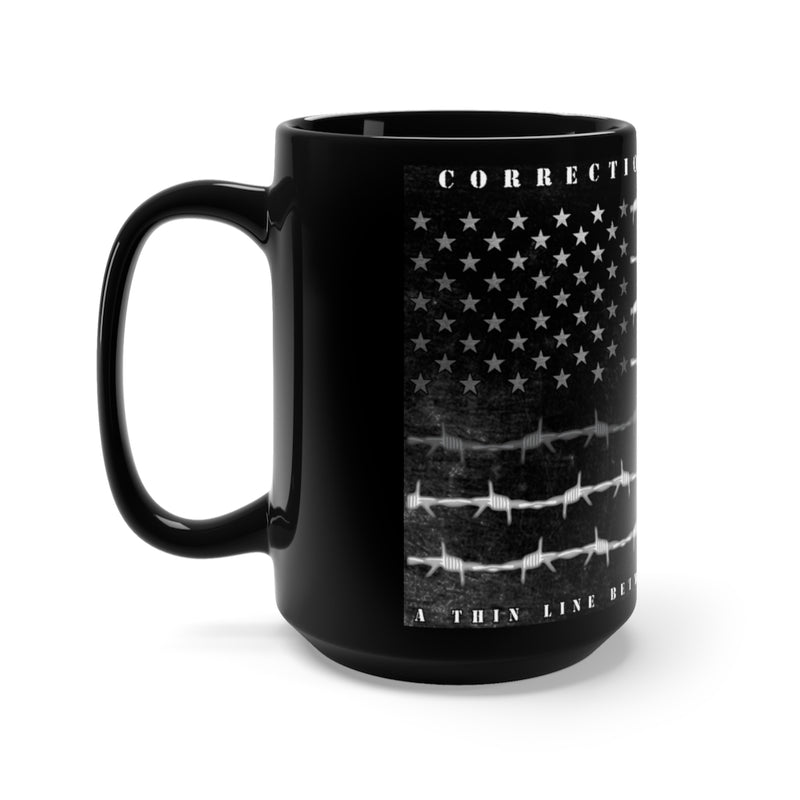 Large Correction Officer Coffee Cup-Thin Line Between Chaos and Order Coffee Mug.