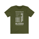 US Military One Nation Under God Blessed Unisex Short Sleeve Shirt.