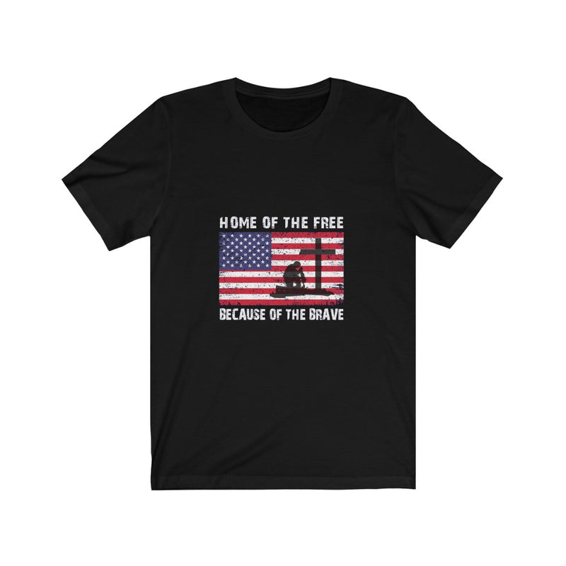 US Air Force Home of the Free Because of the Brave Unisex Short Sleeve Shirt.