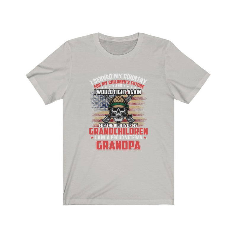 US Military I Served My Country For My Children's Future Unisex Short Sleeve Shirt.