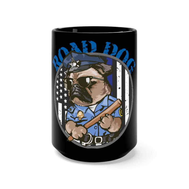 Large Police Officer Pug Coffee Cup-Police Road Dog Coffee Mug.