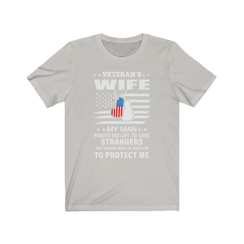 US Military Veteran's Wife Unisex Short Sleeve Shirt.