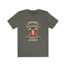 US Retired But Forever a Firefighter at Heart Unisex Short Sleeve Shirt.