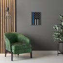 Praying State Trooper Thin Blue Line Prayer Flag-Praying Police Officer Canvas-Praying Sheriff Deputy.