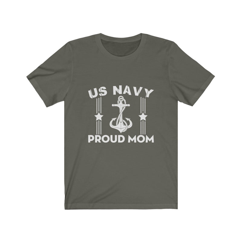 US Military Proud Mom Veteran Unisex Short Sleeve Shirt.