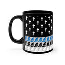 Praying Police Officer Prayer Flag Coffee Cup-Praying State Trooper Flag Cup-Praying Deputy Flag.