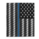 Praying Police Officer Blanket-Praying State Trooper Blanket-Praying Deputy Blanket-Police Prayer Flag.