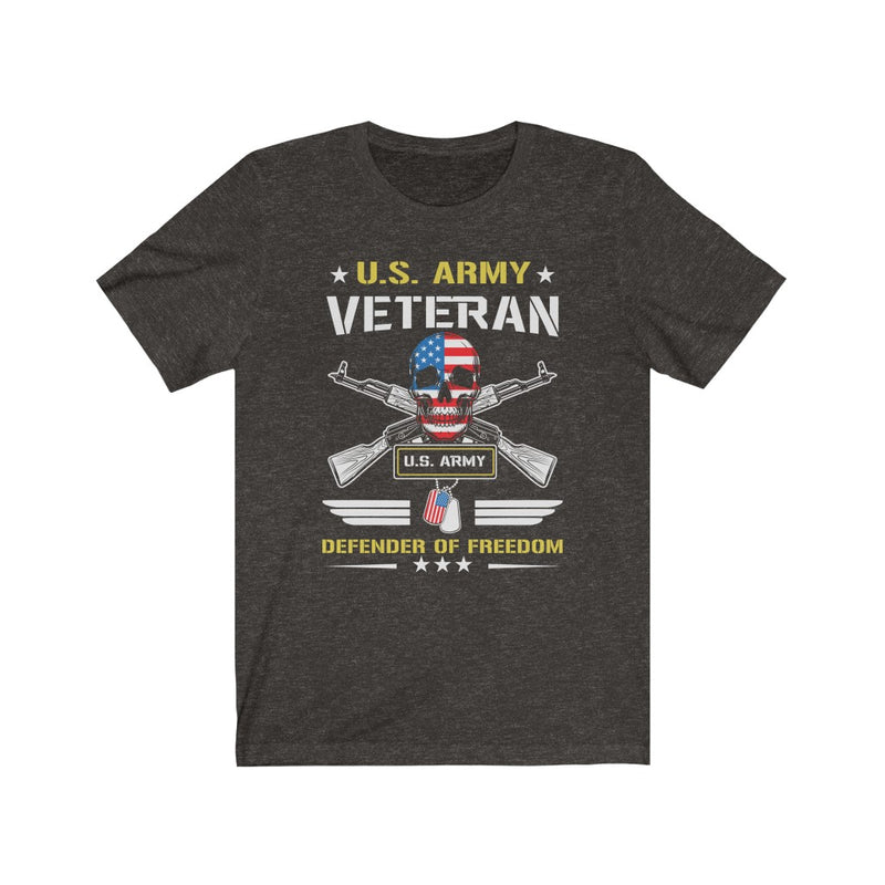 US Army Veteran Defender Of Freedom Unisex Short Sleeve Shirt.