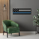 Praying State Trooper Thin Blue Line Prayer Flag-Praying Police Officer Canvas-Praying Sheriff Deputy.