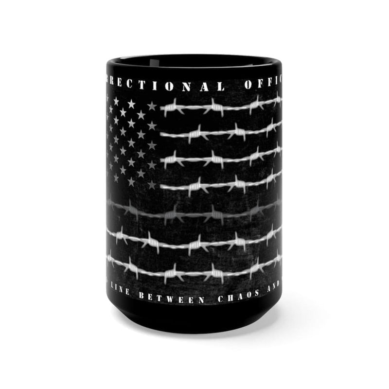 Large Correction Officer Coffee Cup-Thin Line Between Chaos and Order Coffee Mug.