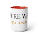 Two-Tone Coffee Mugs in 5 Stylish Colors, 15oz Capacity, Lead and BPA-Free