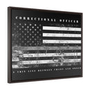 Correctional Officer Framed Canvas-A Thin Line Between Chaos and Order.