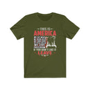 US Military This Is America We Eat Meat We Drink Beer Unisex Short Sleeve Shirt.