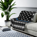 Praying Police Officer Blanket-Praying State Trooper Blanket-Praying Deputy Blanket-Police Prayer Flag.