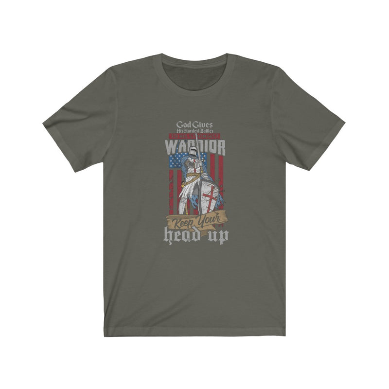 US Air Force GOD Gives His Hardest Battle To His Strongest Warrior Unisex Short Sleeve Shirt.