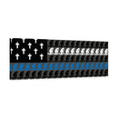 Praying State Trooper Thin Blue Line Prayer Flag-Praying Police Officer Canvas-Praying Sheriff Deputy.