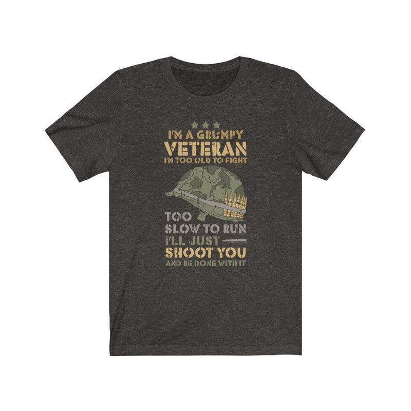 US Military Veteran The Good Fight A Grumpy Old Unisex Short Sleeve Shirt.