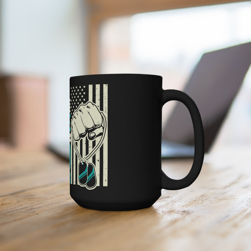 Not All Wounds Are Visible: Black Mug 15oz - Support PTSD Awareness and Understanding