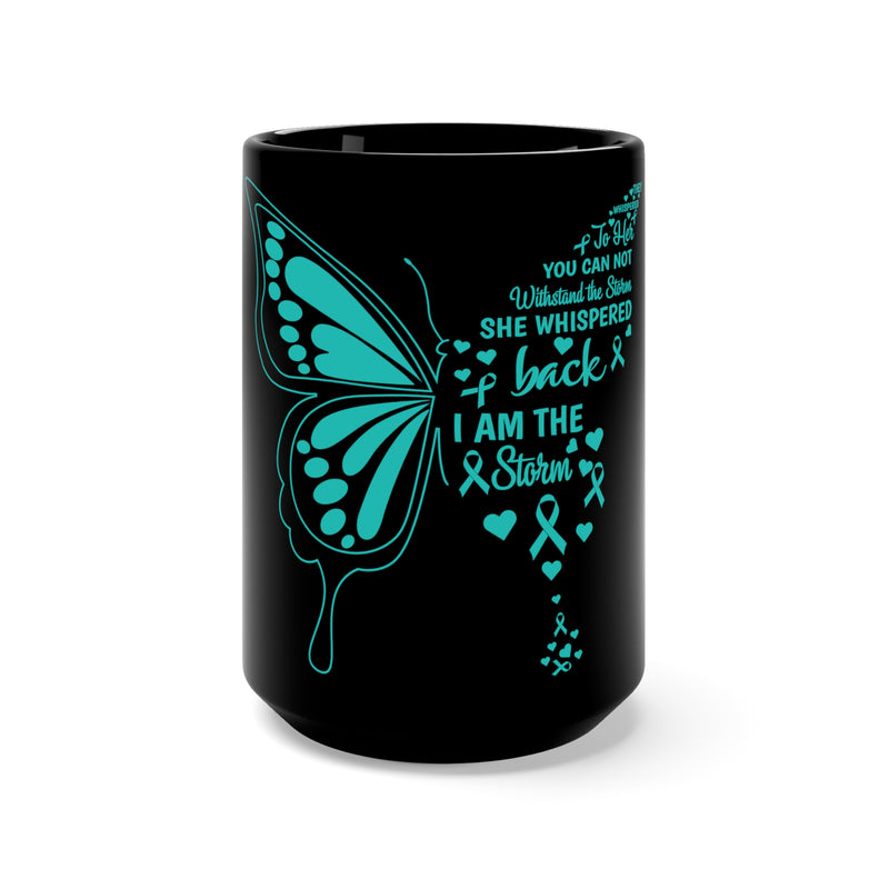 Powerful Black Mug 15oz: "I Am the Storm" - Embrace Your Inner Strength