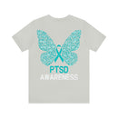 Elevate Awareness with the Butterfly Teal Ribbon 22 PTSD Unisex Tee