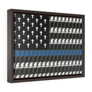 Praying Police Officer Flag Frame Canvas-Kneeling to pray State Trooper Flag Canvas-Praying Kneeling Deputy Canvas.