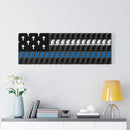 Praying State Trooper Thin Blue Line Prayer Flag-Praying Police Officer Canvas-Praying Sheriff Deputy.