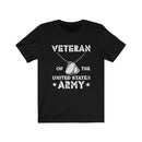 US Army Proud of Veteran of the United State Unisex Short Sleeve Shirt.