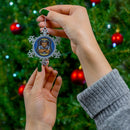 State Trooper Bear Pewter Snowflake Ornament.