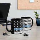 Praying Police Officer Prayer Flag Coffee Cup-Praying State Trooper Flag Cup-Praying Deputy Flag.