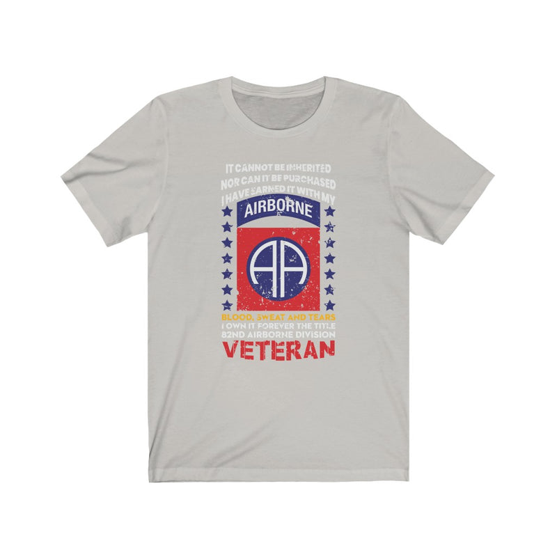 US Military Blood Sweat And Tears Veteran Unisex Short Sleeve Shirt.
