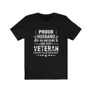 US Military Proud Husband An Awesome Unisex Short Sleeve Shirt.