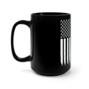 American Flag Veteran: PTSD Awareness Black Mug 15oz - Honoring Heroes