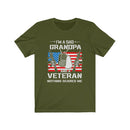 US Military I'M A Dad Grandpa And A Veteran Unisex Short Sleeve Shirt.