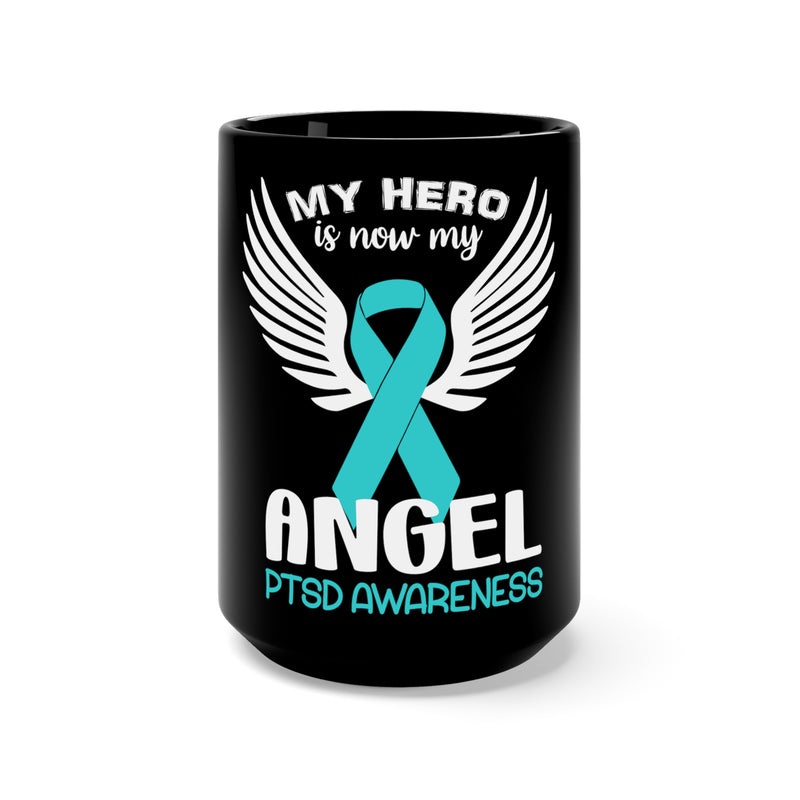 Empowered Survivor - PTSD Awareness Black 15oz Ceramic Mug