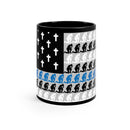 Praying Police Officer Prayer Flag Coffee Cup-Praying State Trooper Flag Cup-Praying Deputy Flag.