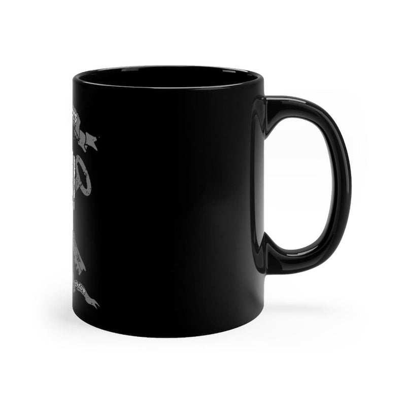 Corrections Coffee Mug-Thin Gray Line Flag Shield Cup-Jailer Crest Mug.