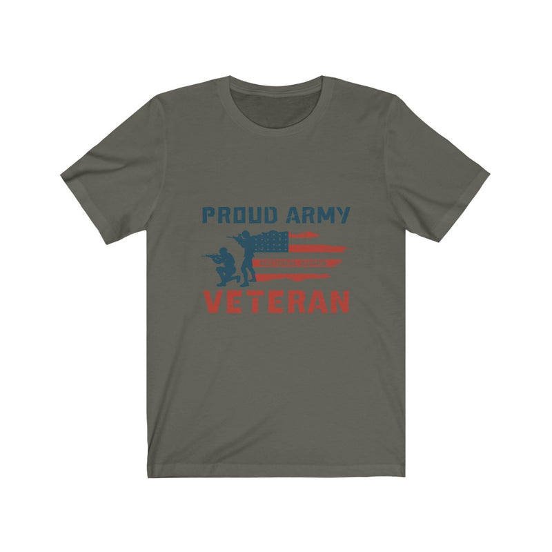 US Military Proud of Veteran Unisex Short Sleeve Shirt.