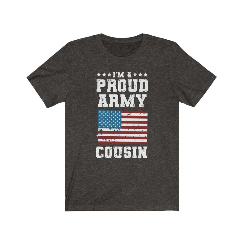 US Military I'M A Proud Army Cousin Unisex Short Sleeve Shirt.