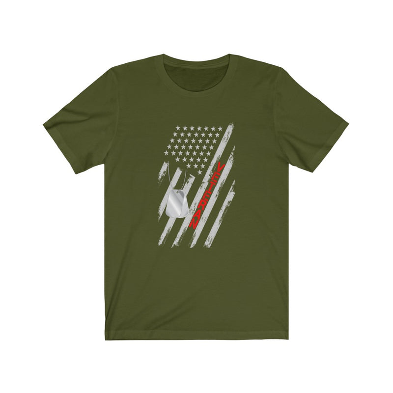 US Military  Veteran the Brave Unisex Short Sleeve Shirt.