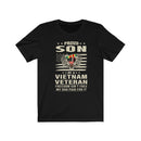 US Military Proud Son Of a Vietnam Veteran Unisex Short Sleeve Shirt.