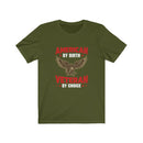 US Military American By Birth Veteran By Choice Unisex Short Sleeve Shirt.