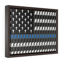 Praying Police Officer Flag Frame Canvas-Kneeling to pray State Trooper Flag Canvas-Praying Kneeling Deputy Canvas.