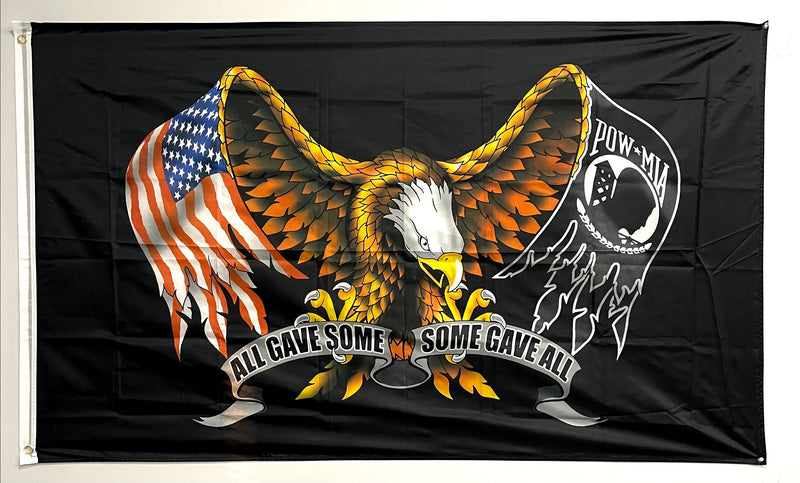 American Eagle POW/MIA Flag-American Eagle Flag-All Gave Some Some Gave All.