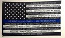 Police Officer Prayer Flag-Thin Blue Line Prayer Flag-A Police Officer's Prayer.