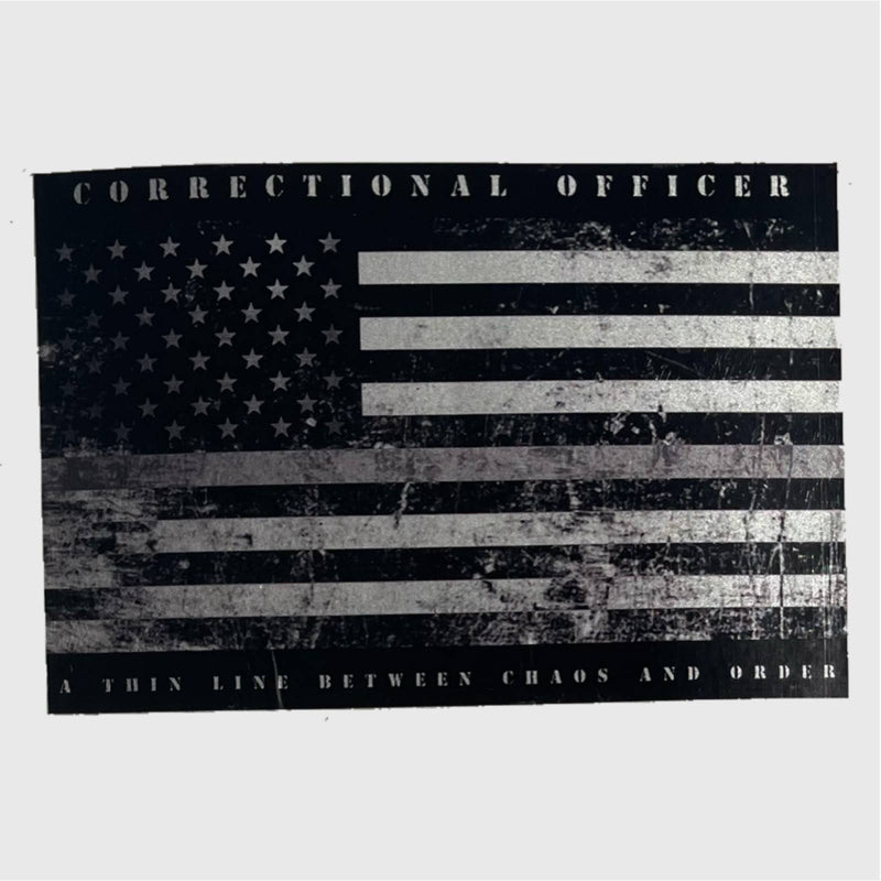 A Thin Line Between Chaos And Order Decal-Correctional Officer.
