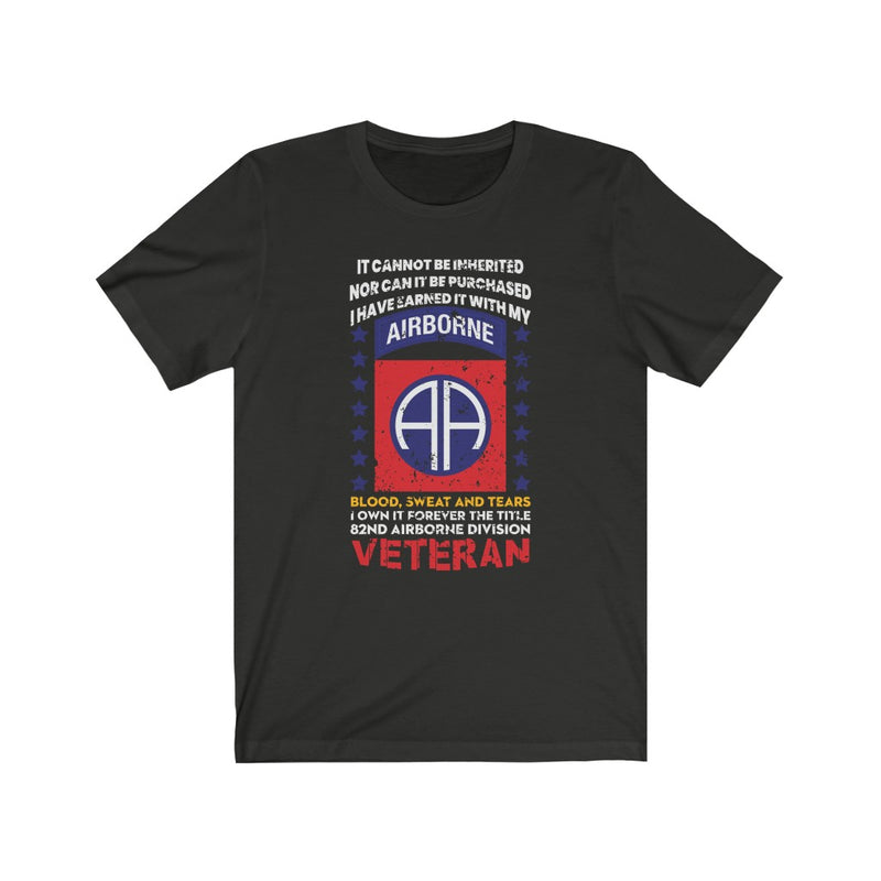 US Military Blood Sweat And Tears Veteran Unisex Short Sleeve Shirt.