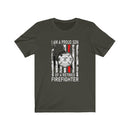US  I am Proud Son of a Retired Firefighter Unisex Short Sleeve Shirt.
